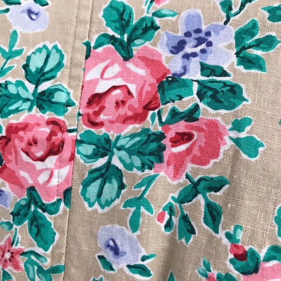 Woolrich blazer shoulder pads floral large linen - Picture 6 of 8